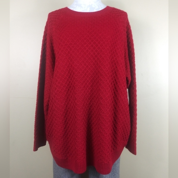 St. John's Bay Rumba Red Sweater - Picture 2 of 7